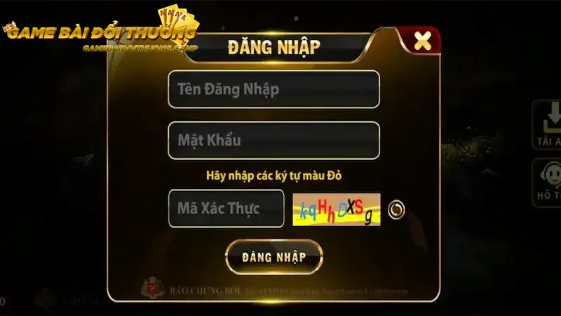 Đăng nhập tài khoản game của chính bạn vào cổng game